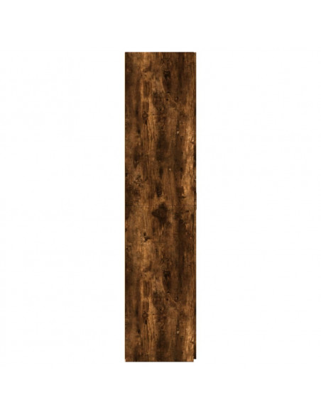 Credenza Rovere Fumo 70x42,5x185 cm in Legno Multistrato