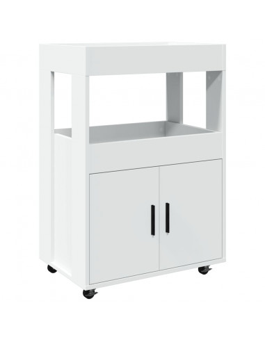 Carrello Bar Bianco 60x39,5x89 cm in Legno Multistrato