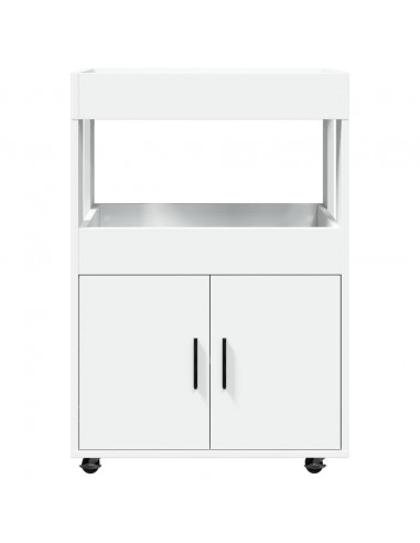 Carrello Bar Bianco 60x39,5x89 cm in Legno Multistrato
