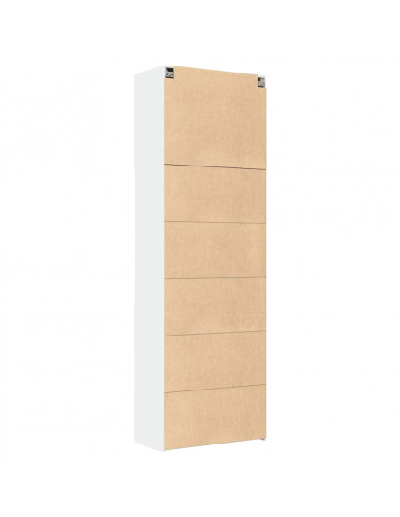 Credenza Bianca 80x42,5x249 cm in Legno Multistrato