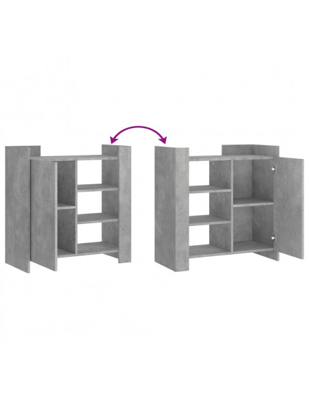 Credenza Grigio Cemento 73,5x35x75 cm in Legno Multistrato