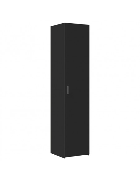 Credenza Nera 40x42,5x185 cm in Legno Multistrato