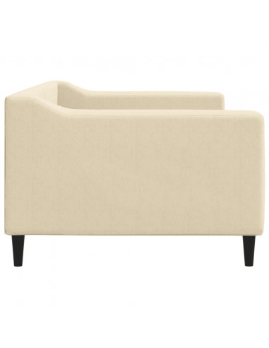 Letto da Giorno Crema 90x200 cm in Tessuto