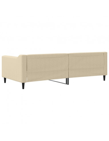 Letto da Giorno Crema 90x200 cm in Tessuto