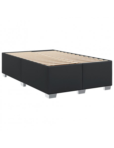 Giroletto a Molle con Materasso Nero 120x200 cm in Similpelle