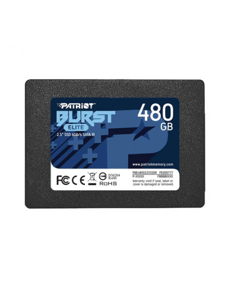 SSD PATRIOT 480GB BURST ELITE 2.5" SATA3 READ:450MB/WRITE:320 MB/S - PBE480GS25SSDR