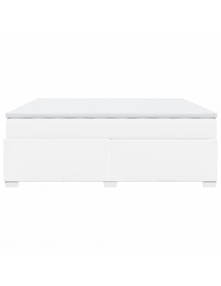 Giroletto a Molle con Materasso Bianco 200x200cm in Similpelle