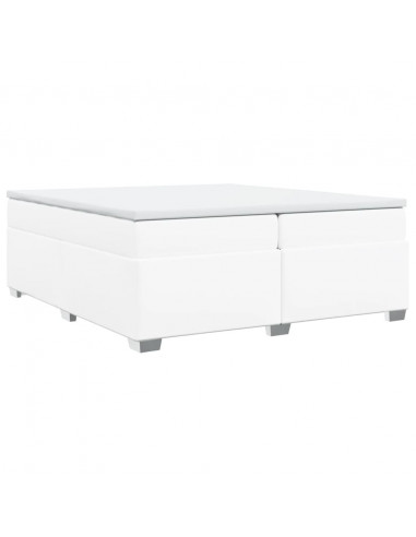 Giroletto a Molle con Materasso Bianco 200x200cm in Similpelle