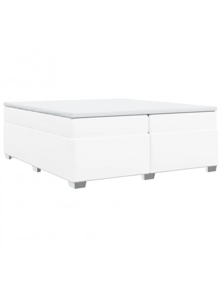 Giroletto a Molle con Materasso Bianco 200x200cm in Similpelle