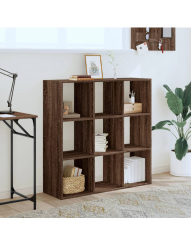 Libreria Rovere Marrone 102x32x102 cm in Legno Multistrato