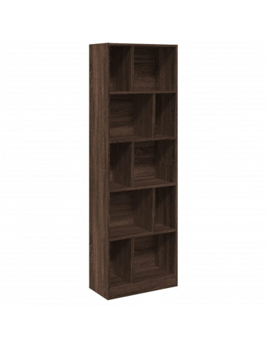 Libreria Rovere Marrone 57x28,5x174 cm in Legno Multistrato