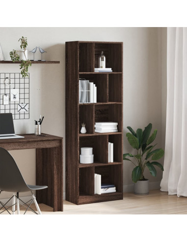 Libreria Rovere Marrone 57x28,5x174 cm in Legno Multistrato