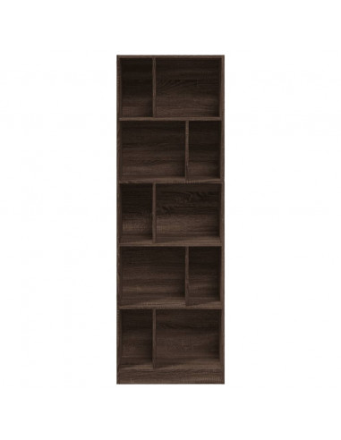 Libreria Rovere Marrone 57x28,5x174 cm in Legno Multistrato