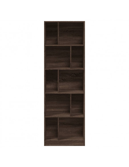 Libreria Rovere Marrone 57x28,5x174 cm in Legno Multistrato