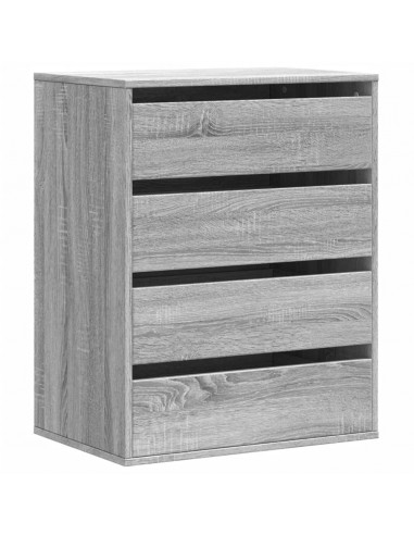 Cassettiera Angolare Grigio Sonoma 60x41x76cm Legno Multistrato