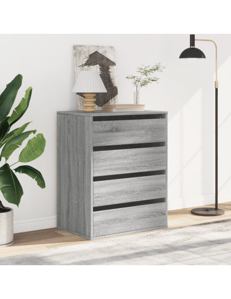 Cassettiera Angolare Grigio Sonoma 60x41x76cm Legno Multistrato