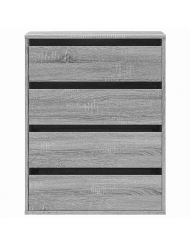 Cassettiera Angolare Grigio Sonoma 60x41x76cm Legno Multistrato