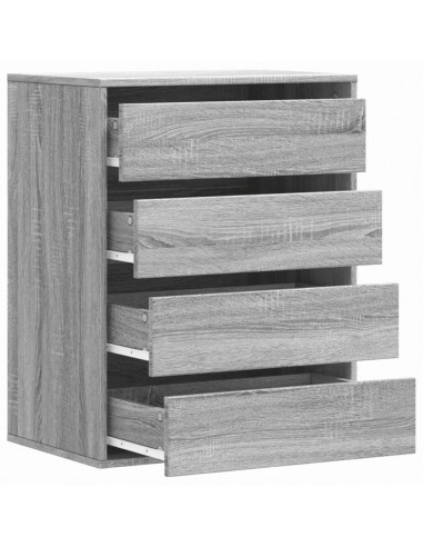 Cassettiera Angolare Grigio Sonoma 60x41x76cm Legno Multistrato