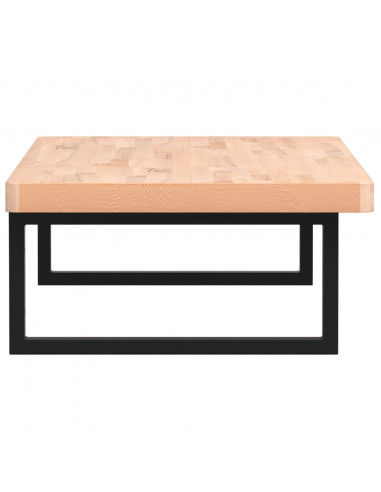 Ripiano a Parete per Lavabo in Acciaio e Massello di Faggio