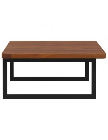 Ripiano a Parete per Lavabo in Acciaio e Massello di Rovere