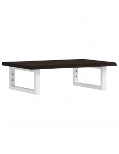 Ripiano a Parete per Lavabo in Acciaio e Massello di Rovere 2