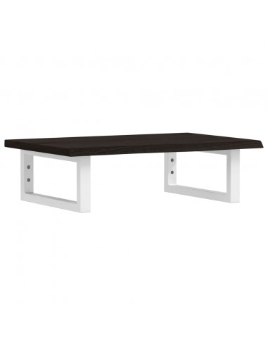 Ripiano a Parete per Lavabo in Acciaio e Massello di Rovere