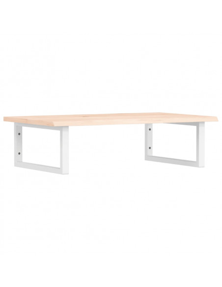 Ripiano a Parete per Lavabo in Acciaio e Massello di Rovere