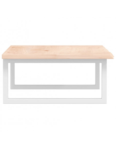 Ripiano a Parete per Lavabo in Acciaio e Massello di Rovere