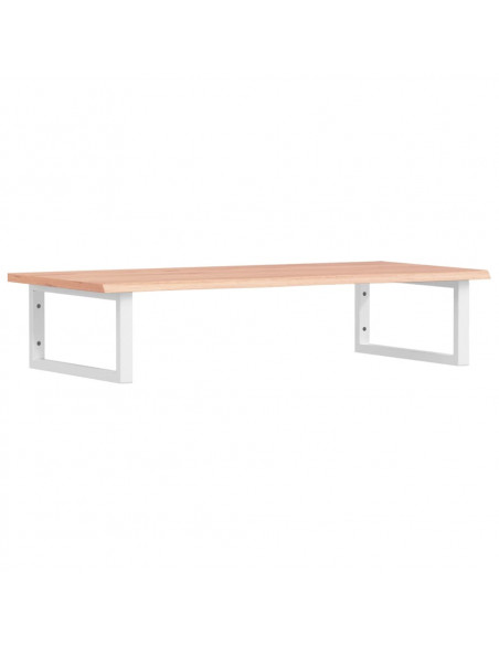 Ripiano a Parete per Lavabo in Acciaio e Massello di Rovere