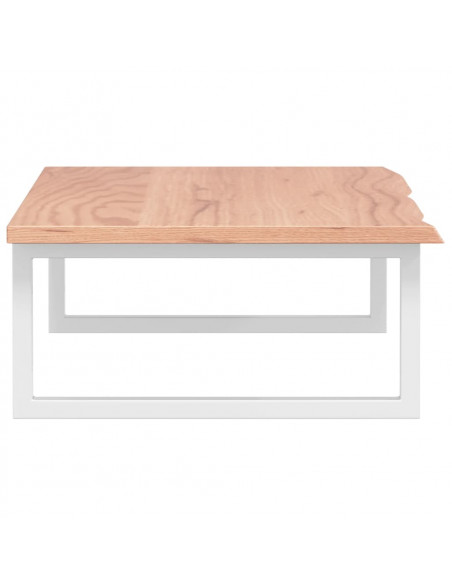 Ripiano a Parete per Lavabo in Acciaio e Massello di Rovere