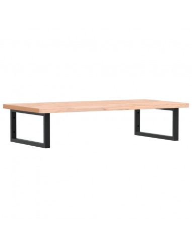 Ripiano a Parete per Lavabo in Acciaio e Massello di Faggio