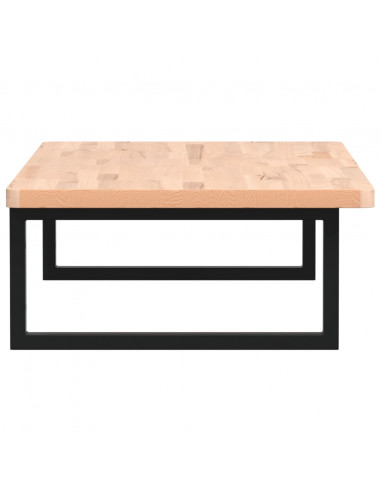 Ripiano a Parete per Lavabo in Acciaio e Massello di Faggio