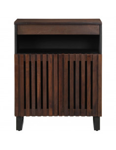 Credenza Marrone 60x34x75 cm in Legno Massello di Mango 2