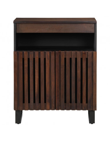 Credenza Marrone 60x34x75 cm in Legno Massello di Mango