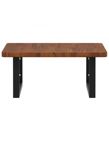 Ripiano a Parete per Lavabo in Acciaio e Massello di Rovere