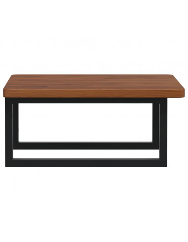 Ripiano a Parete per Lavabo in Acciaio e Massello di Rovere