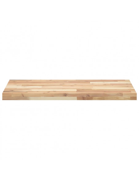 Piano da Bagno Non Trattato 160x50x4cm Legno Massello di Acacia