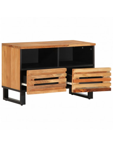 Mobile Porta TV 70x34x46 cm in Legno Massello di Acacia