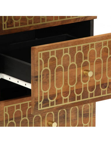 Credenza 40x33x75 cm in Legno Massello di Mango