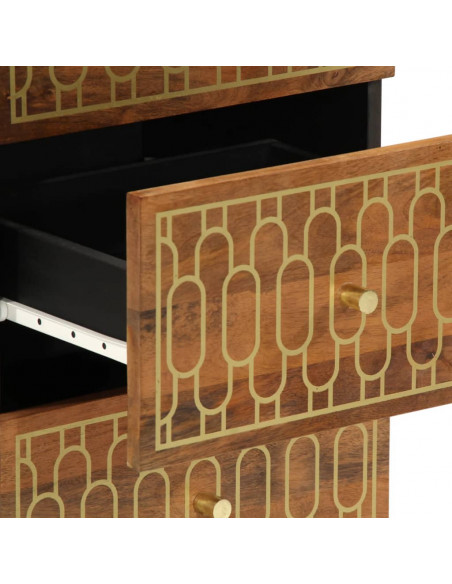 Credenza 40x33x75 cm in Legno Massello di Mango
