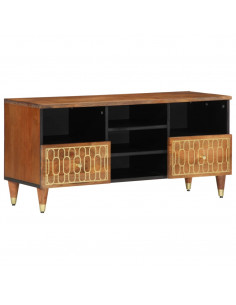 Mobile Porta TV 100x33x46 cm in Legno Massello di Mango 2