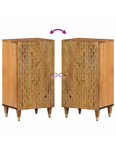 Credenza 40x33x75 cm in Legno Massello di Mango