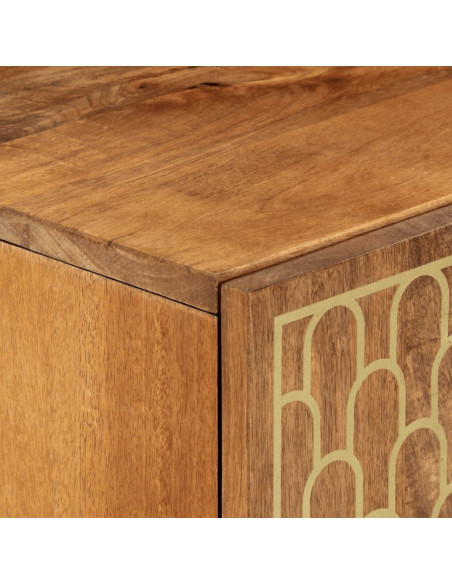 Credenza 90x33x75 cm in Legno Massello di Mango