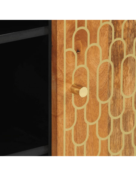 Credenza 90x33x75 cm in Legno Massello di Mango