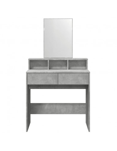 Toeletta con Specchio Grigio Cemento 80x41x144,5 cm