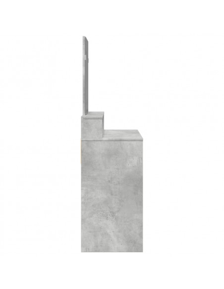 Toeletta con Specchio Grigio Cemento 80x41x144,5 cm