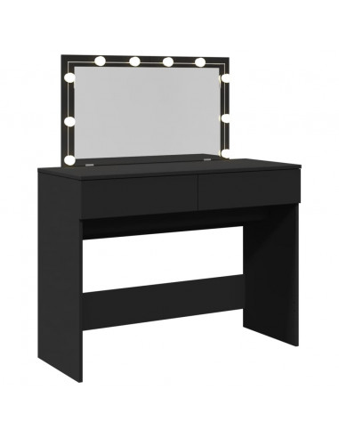 Toeletta con LED Nero 100x40x120 cm