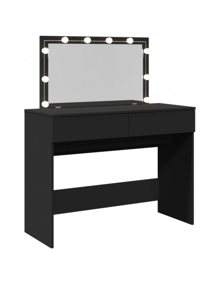 Toeletta con LED Nero 100x40x120 cm
