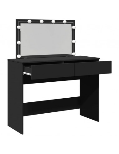 Toeletta con LED Nero 100x40x120 cm