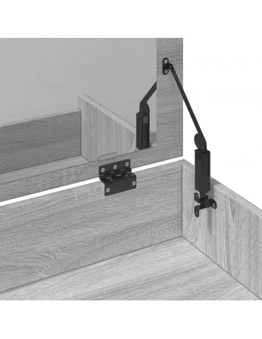 Toeletta e Sgabello Grigio Sonoma 60x40x113,5 cm